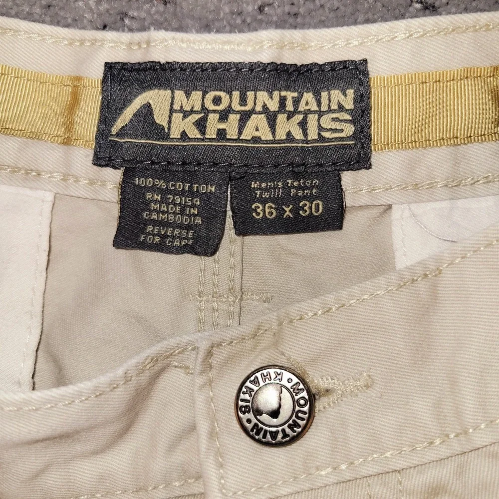 Mountain Khakis Pants Mens 36x30 Beige Teton Twill Relaxed Straight Leg Casual